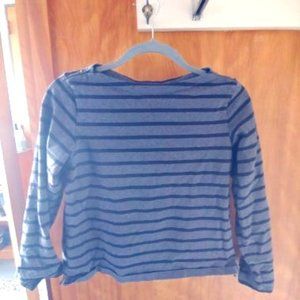 Striped Long Sleeve Boat Neck Shirt